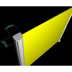 ICI STORE STORE LATERAL DE TERRASSE RETRACTABLE ARMATURE BLANCHE 4 X 1,6 TOILE DICKSON® NAPLES - NAPLES -Tente de réception Soldes 26514287 3