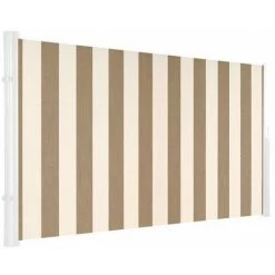 ICI STORE STORE DE TERRASSE LATERAL RETRACTABLE ARMATURE BLANCHE 3,5 X 1,6 TOILE DICKSON® CREME-BRUYERE - CREME BRUYERE