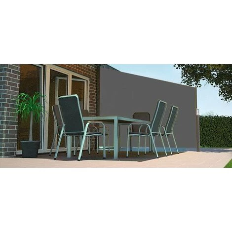 ICI STORE STORE DE TERRASSE LATERAL RETRACTABLE STRUCTURE GRISE 3 X 1,6 TOILE DICKSON® SOURIS - SOURIS 4 ICI STORE STORE DE TERRASSE LATERAL RETRACTABLE STRUCTURE GRISE 3 X 1,6 TOILE DICKSON® SOURIS - SOURIS - Image 2