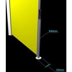 ICI STORE STORE DE TERRASSE LATERAL RETRACTABLE STRUCTURE GRISE 4,2 X 1,6 TOILE DICKSON® NAPLES - NAPLES -Tente de réception Soldes 26514459 5