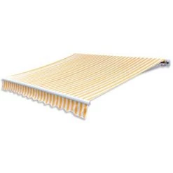 ASUPERMALL Toile D'auvent Orange Et Blanc 450x300 Cm