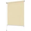 ASUPERMALL Store Roulant D'exterieur 100 X 140 Cm Couleur Creme