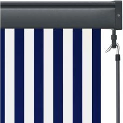 ASUPERMALL Store Roulant D'exterieur 60x250 Cm Bleu Et Blanc -Tente de réception Soldes 26965286 3
