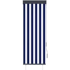 ASUPERMALL Store Roulant D'exterieur 60x250 Cm Bleu Et Blanc -Tente de réception Soldes 26965286 4