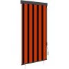ASUPERMALL Store Roulant D'exterieur 100x250 Cm Orange Et Marron -Tente de réception Soldes 26965310 1