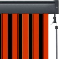 ASUPERMALL Store Roulant D'exterieur 100x250 Cm Orange Et Marron -Tente de réception Soldes 26965310 4