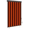 ASUPERMALL Store Roulant D'exterieur 120x250 Cm Orange Et Marron