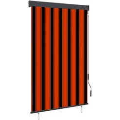ASUPERMALL Store Roulant D'exterieur 120x250 Cm Orange Et Marron -Tente de réception Soldes 26965320 4