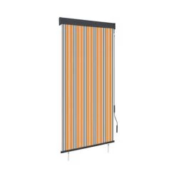ASUPERMALL Store Roulant D'exterieur 100x250 Cm Jaune Et Bleu
