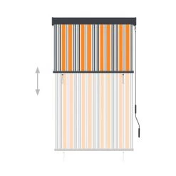 ASUPERMALL Store Roulant D'exterieur 100x250 Cm Jaune Et Bleu 9 ASUPERMALL Store Roulant D'exterieur 100x250 Cm Jaune Et Bleu -Tente de réception Soldes 27343441 3