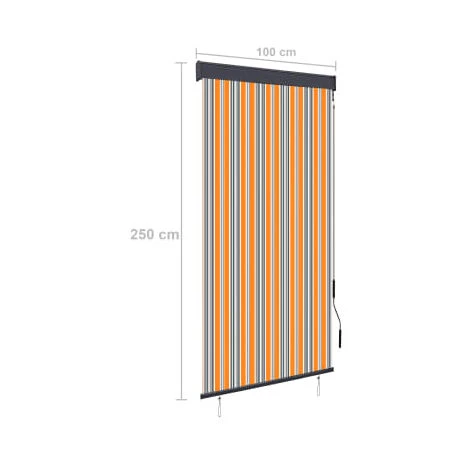 ASUPERMALL Store Roulant D'exterieur 100x250 Cm Jaune Et Bleu 7 ASUPERMALL Store Roulant D'exterieur 100x250 Cm Jaune Et Bleu - Image 5