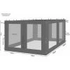 Quick-Star 4 Panneaux Latéraux Avec Moustiquaire 300x195cm Anthracite Pour Gazebo 3x3m -Tente de réception Soldes 27419903 1