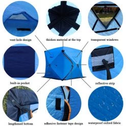 ASUPERMALL De Plus En Coton Epais Tente De Peche Hiver, Orange -Tente de réception Soldes 27558072 5