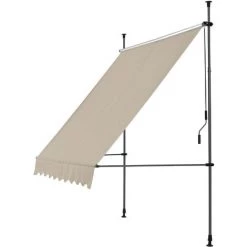 Store Banne Manuel Auvent Téléscopique 350 X 120 X 200-300 Cm Sable [pro.tec] -Tente de réception Soldes 27572218 3