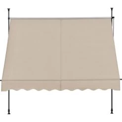 Store Banne Manuel Auvent Téléscopique 350 X 120 X 200-300 Cm Sable [pro.tec] -Tente de réception Soldes 27572218 4