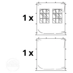 INTENT24.FR INTENT24 3x3 M Tente Pliante - Acier, PES Env. 300g/m², Côtés Avec Fenêtres, Crême - Crème -Tente de réception Soldes 27736895 2