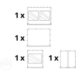 INTENT24.FR INTENT24 3x4,5 M Tente Pliante - Acier, PES Env. 300g/m², Côté Panoramique, Blanc - Blanc -Tente de réception Soldes 27736913 2