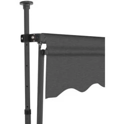 LITZEE Auvent Manuel Rétractable Avec LED 300 Cm Anthracite -Tente de réception Soldes 27809036 4