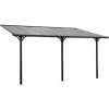 Outsunny Pergola Rigide Alu. Polycarbonate Dim. 4,35L X 3l X 2,7H M Pavillon De Jardin Adossable Gris - Gris -Tente de réception Soldes 27823674 1