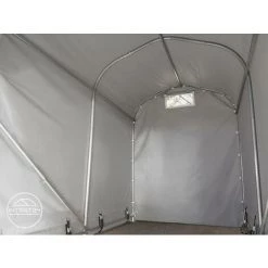 INTENT24.FR 1,6x2,4 M Garage, Abri, PVC Env. 550 G/m², H. 1,7m, Gris - Gris -Tente de réception Soldes 27941383 4