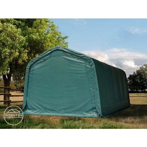INTENT24.FR Abri Tunnel 3,3x6 M, PVC Env. 550g/m², Vert Foncé, Ancrâge Sol Dur - Vert 6 INTENT24.FR Abri Tunnel 3,3x6 M, PVC Env. 550g/m², Vert Foncé, Ancrâge Sol Dur - Vert - Image 4