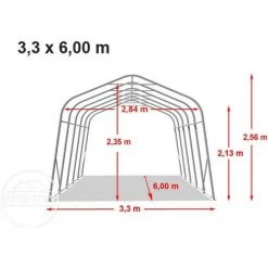 INTENT24.FR Abri Tunnel 3,3x6 M, PVC Env. 550g/m², Vert Foncé, Ancrâge Sol Dur - Vert 11 INTENT24.FR Abri Tunnel 3,3x6 M, PVC Env. 550g/m², Vert Foncé, Ancrâge Sol Dur - Vert -Tente de réception Soldes 27941877 5