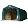 INTENT24.FR Abri Tunnel 3,3x7,2 M, PVC Env. 550g/m², Vert Foncé, Ancrâge Sol Dur - Vert -Tente de réception Soldes 27941881 1