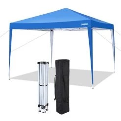 BETTER MAISON Tonnelle Pliante à Angle Droit 3x3M Instantané Imperméable UV Extérieur Hauteur Ajustable Avec Transport Sac Bleu - Bleu