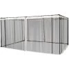 Outsunny Moustiquaires Pour Tonnelle Barnum Pavillon De Jardin 3 X 4 M - Lot De 4 Moustiquaires Zippées + Crochets D'attaches - Polyester Nylon - Noir -Tente de réception Soldes 28256687 1