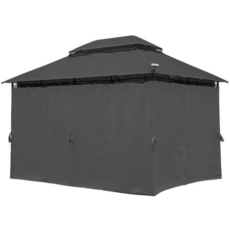 Tonnelle 3x4 2,65 H, Anthracite, Imperméable, Très Stable, 100% Acier Revêtu De PA - Tonnelle De Jardin 3x4 Easiness - Pavillon De Brast 4 Tonnelle 3x4 2,65 H, Anthracite, Imperméable, Très Stable, 100% Acier Revêtu De PA - Tonnelle De Jardin 3x4 Easiness - Pavillon De Brast - Image 2