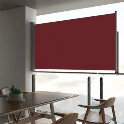 TRUE DEAL Auvent Latéral Rétractable De Patio 160x300 Cm Rouge