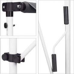 HELLOSHOP26 Store Banne Télescopique De Balcon Manivelle Hauteur Réglable Résistant Uv Polyester Acier 350 X 120 Cm Gris - Gris 11 HELLOSHOP26 Store Banne Télescopique De Balcon Manivelle Hauteur Réglable Résistant Uv Polyester Acier 350 X 120 Cm Gris - Gris -Tente de réception Soldes 28575969 5