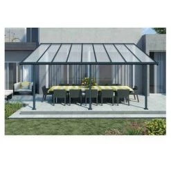 PALRAM Toit Terrasse SIERRA PATIO COVER 3x5 - Gris (Aluminium & Polycarbonate) -Tente de réception Soldes 28589113 3
