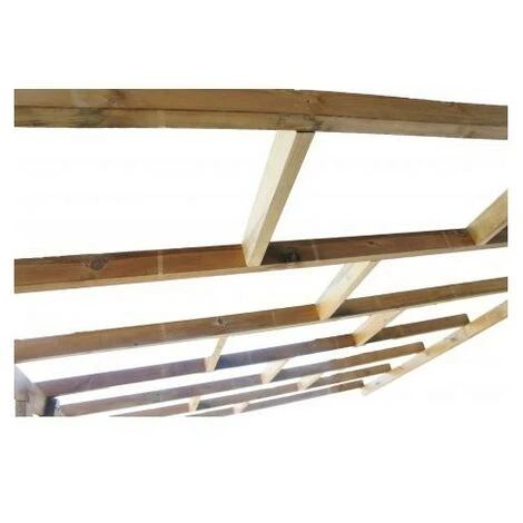 CHALET & JARDIN Toit Terrasse En Bois 3x3 M - Sans Toit Polycarbonate 5 CHALET & JARDIN Toit Terrasse En Bois 3x3 M - Sans Toit Polycarbonate - Image 3