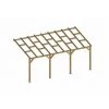 CHALET & JARDIN Toit Couv'Terrasse® En Bois 3x5,5 M - Sans Toit Polycarbonate
