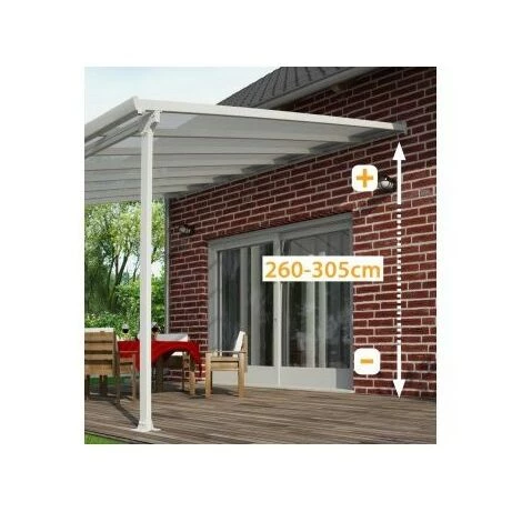 PALRAM Toit Terrasse FERIA 3 X 3 - Blanc 5 PALRAM Toit Terrasse FERIA 3 X 3 - Blanc – Image 3