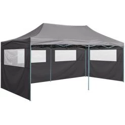 TRUE DEAL Tente De Réception Pliable Avec 4 Parois 3x6 M Acier Anthracite -Tente de réception Soldes 28677752 3