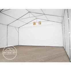 INTENT24.FR 6x12m Tente De Stockage INTENT24, PVC Env. 550 G/m², H. 2,6m - Vert -Tente de réception Soldes 28825728 4