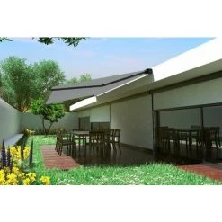 ICI STORE STORE DE TERRASSE COFFRE INTEGRAL MOTORISE RAL ANTHRACITE 5,92 X 3 TOILE DICKSON® NAPLES - NAPLES -Tente de réception Soldes 28957165 4