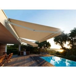 ICI STORE Store Banne Monobloc Manuel 2 X 1,5 M Blanc - DICKSON® CREME-BRUYERE - CREME BRUYERE