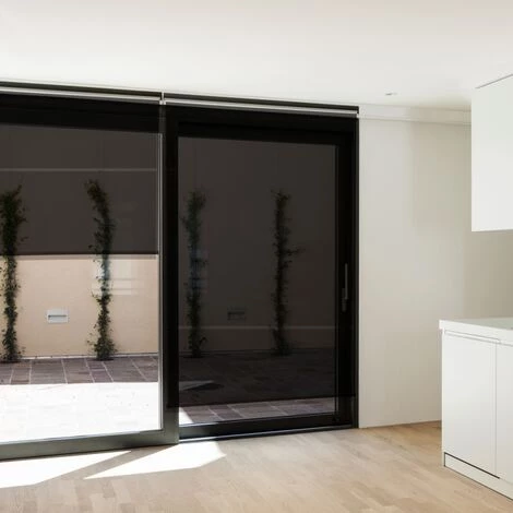 IDMARKET Lot De 3 Stores Enrouleurs Tamisants L.124 X H. 225 CM Pour Pergola Noir - Noir 7 IDMARKET Lot De 3 Stores Enrouleurs Tamisants L.124 X H. 225 CM Pour Pergola Noir - Noir - Image 5