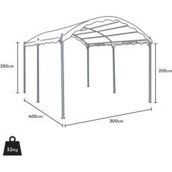ELIOS PARASOLS Gazebo En Acier Anti-uv 3x4 Pour Abri De Voiture, De Bar Et Jardin Onda | Noir 11 ELIOS PARASOLS Gazebo En Acier Anti-uv 3x4 Pour Abri De Voiture, De Bar Et Jardin Onda | Noir -Tente de réception Soldes 29148819 5