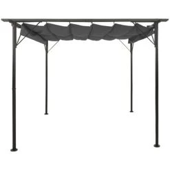 VidaXL Pergola Avec Toit Rétractable Anthracite 3x3 M Acier 180 G/m² - Anthracite 8 VidaXL Pergola Avec Toit Rétractable Anthracite 3x3 M Acier 180 G/m² - Anthracite -Tente de réception Soldes 29226644 2