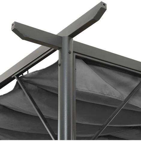 VidaXL Pergola Avec Toit Rétractable Anthracite 3x3 M Acier 180 G/m² - Anthracite 5 VidaXL Pergola Avec Toit Rétractable Anthracite 3x3 M Acier 180 G/m² - Anthracite - Image 3