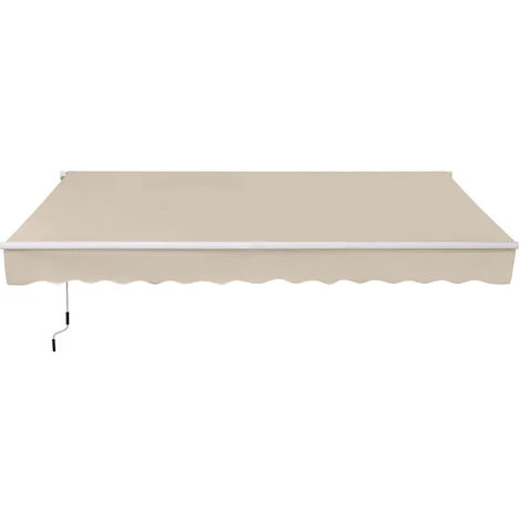 Outsunny Store Banne Manuel Rétractable Aluminium Polyester Imperméabilisé 3,5L X 2,5l M Beige - Beige 6 Outsunny Store Banne Manuel Rétractable Aluminium Polyester Imperméabilisé 3,5L X 2,5l M Beige - Beige - Image 4