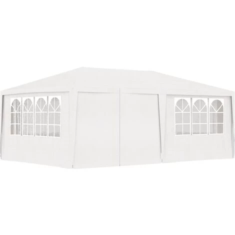 TRUE DEAL Tente De Réception Et Parois Latérales 4x6 M Blanc 90 G/m² 6 TRUE DEAL Tente De Réception Et Parois Latérales 4x6 M Blanc 90 G/m² – Image 4