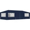 TRUE DEAL Tente De Réception Avec Parois Latérales 4x9 M Bleu 90 G/m² -Tente de réception Soldes 29437882 1