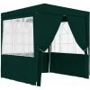 TRUE DEAL Tente De Réception Avec Parois Latérales 2,5x2,5 M Vert 90 G/m² -Tente de réception Soldes 29437909 1