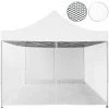 MAXSTORE Instent® Moustiquaire Pour Tonnelle 3 X 3m Coloris Blanc, 2 Fermetures à Glissières Et Sangles Scratch Pour Fixation Des Panneaux Latéraux -Tente de réception Soldes 29547665 1