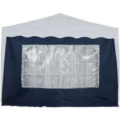 INSTENT® Panneau Latéral BASIC Avec 3 Fenêtres, Sans Fermeture à Glissière, Coloris Au Choix - Couleur : Bleu - Bleu